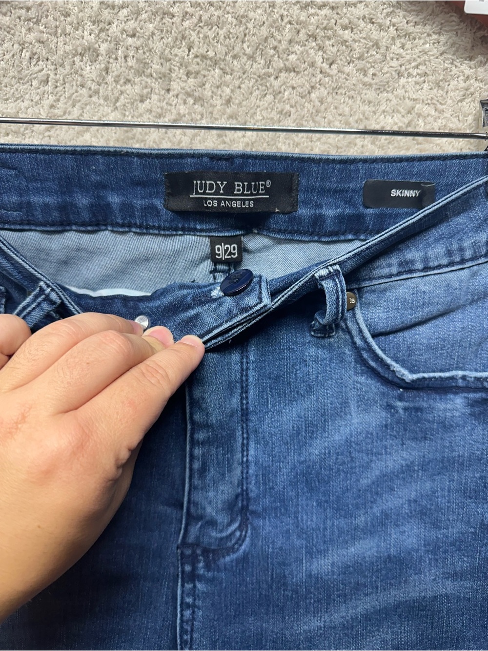 Judy Blue Skinny Jeans Women’s Size 9/29 Medium Wash Mid Rise Stretch Denim Pant - Picture 4 of 9